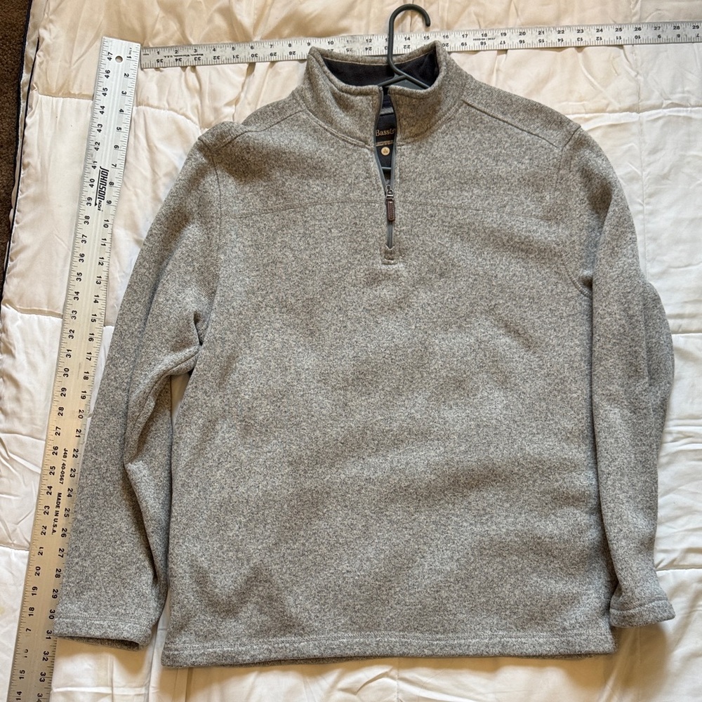 G.H. Bass & Co. Heather Gray Zip-Up Sweater